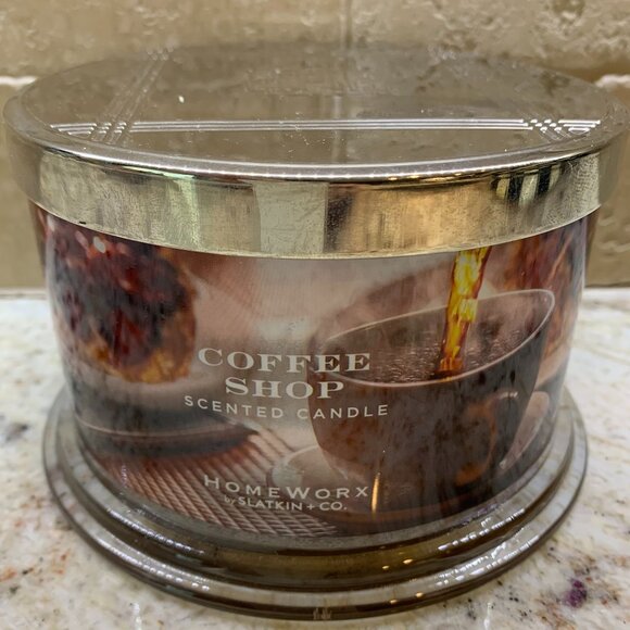 HomeWorx by Harry Slatkin Coffee Shop Scented 4-Wick Candle 18oz - Picture 1 of 5